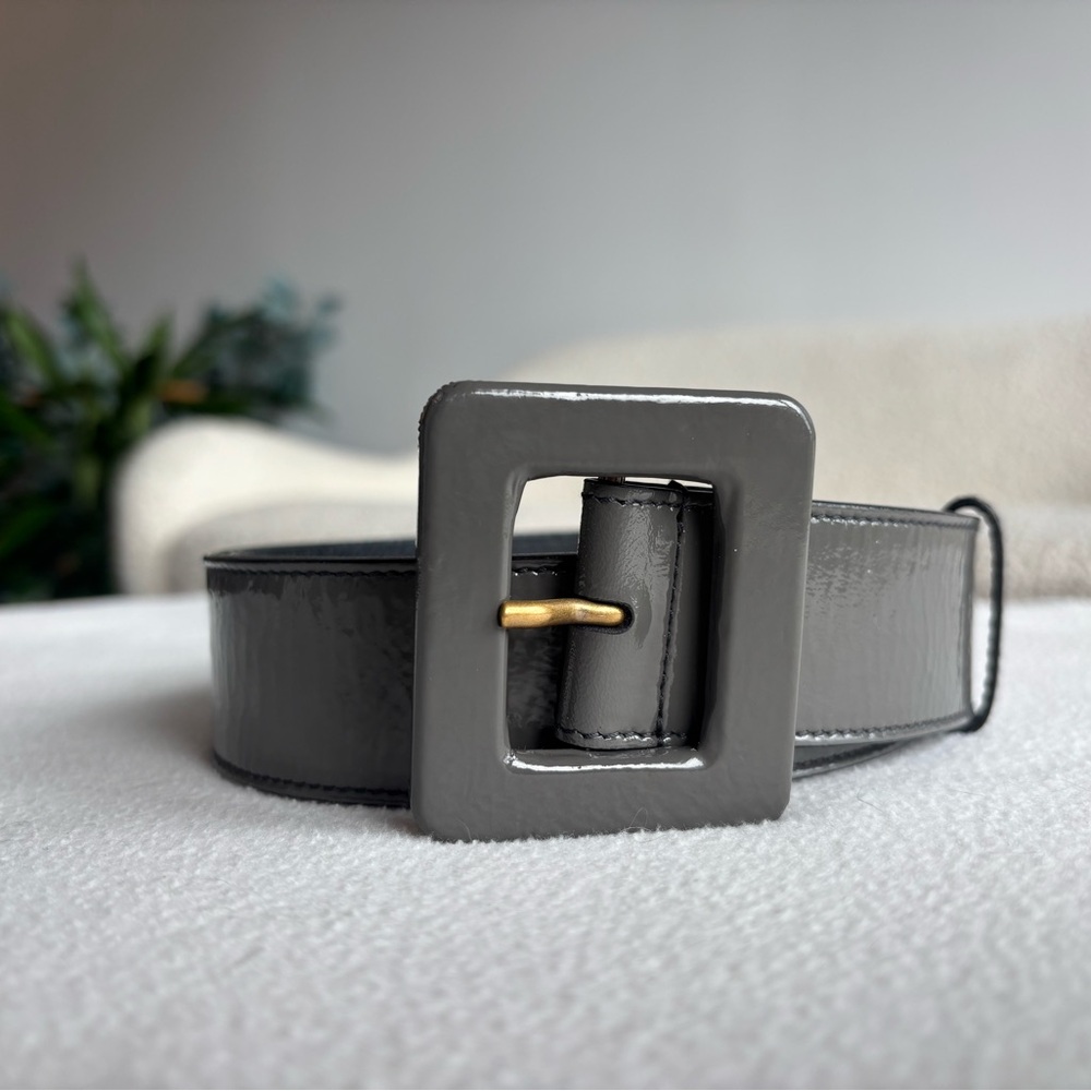 Yves Saint Laurent Patent Buckle Belt - Picture 2 of 8